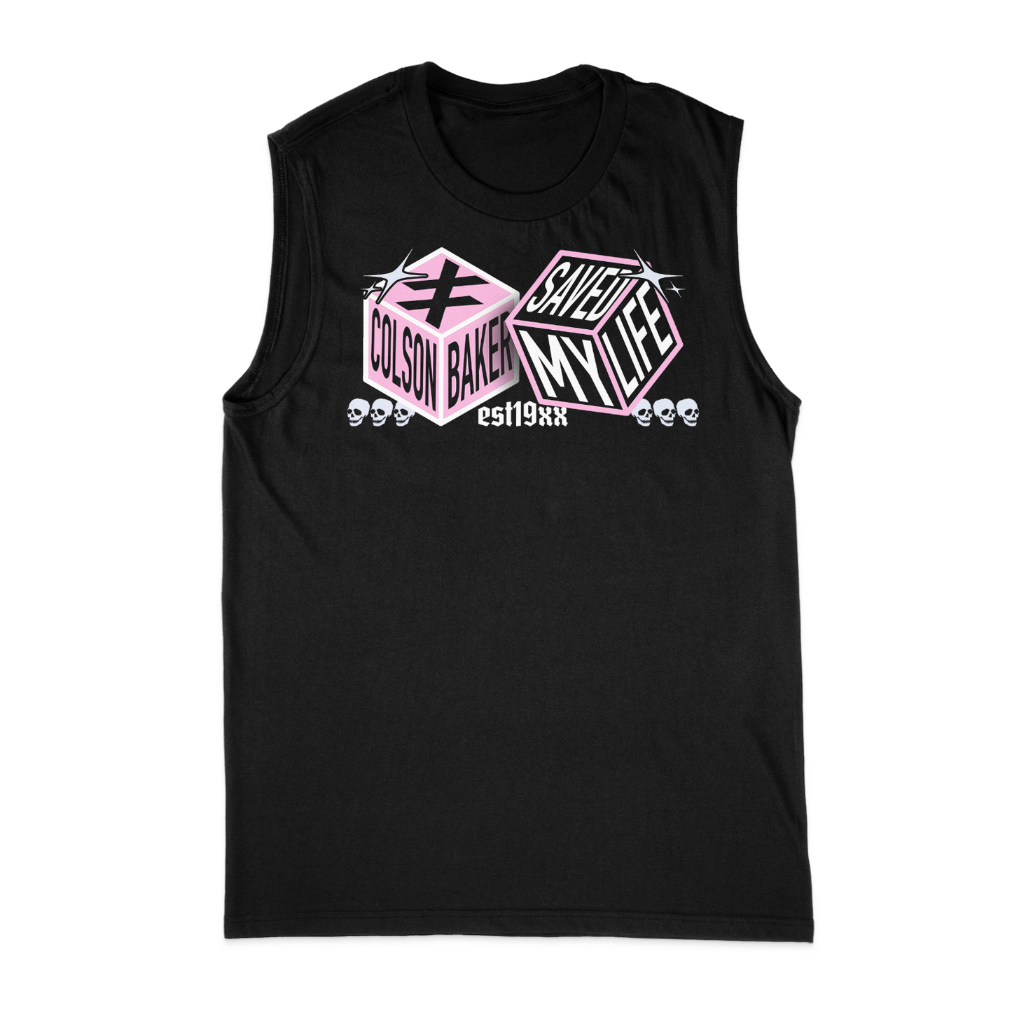 CB Saved My Life Pink Flame Unisex Muscle Tank T-Shirt