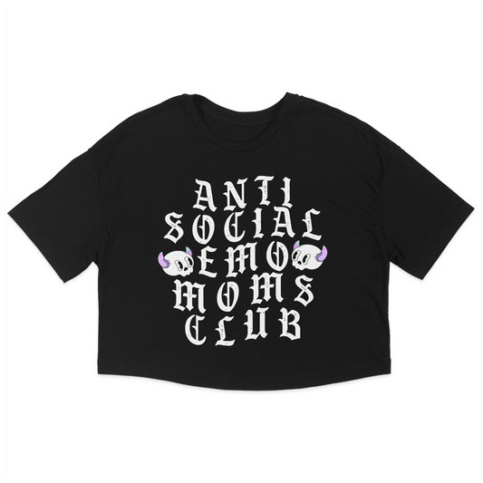 Anti-Social Emo Moms Club Jersey Crop Top