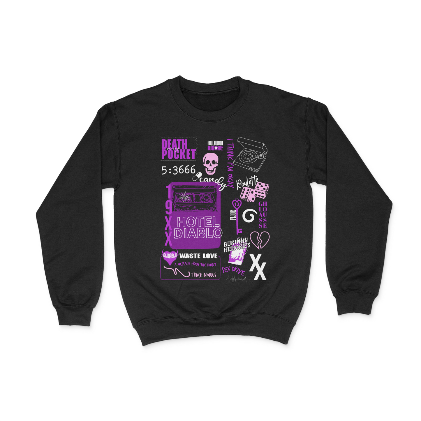 Hotel Diablo Doodle Crewneck Sweater