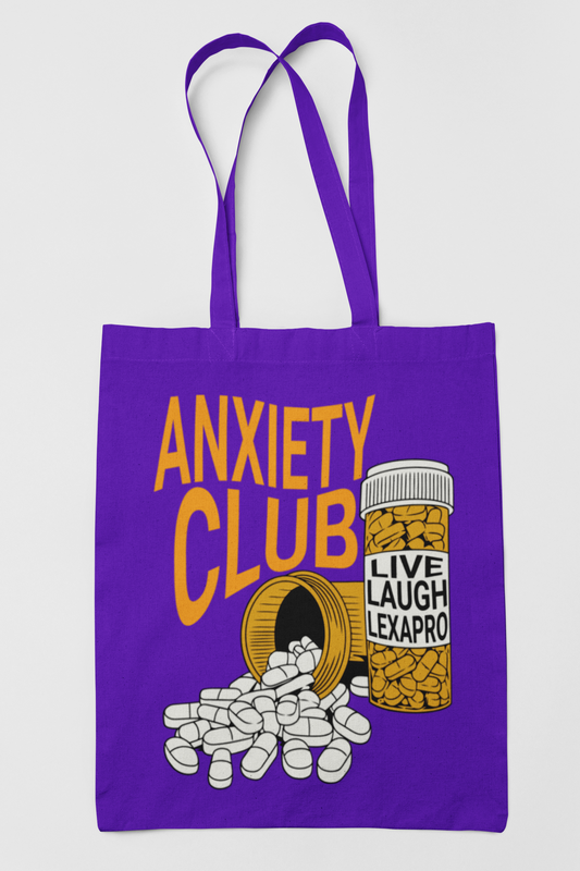 Anxiety Club Canvas Tote Bag